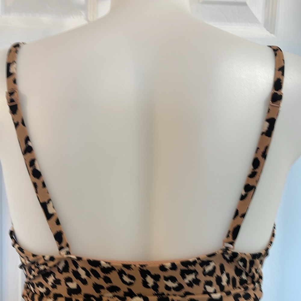 AMERICAN EAGLE AERIE LEOPARD PRINT FULL COVERAGE ONE PIECE WRAP SWIMSUIT SIZE M - Picture 8 of 13